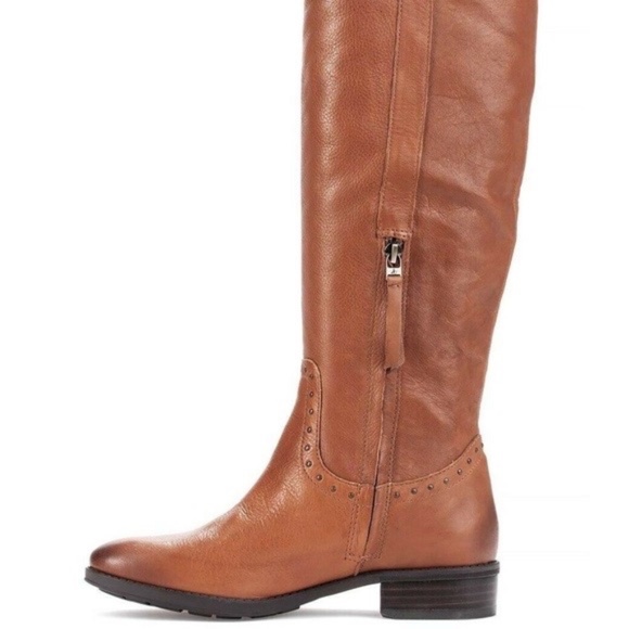 NEW Sam Edelman Prina BROWN STUDDED RIDING BOOTS - Picture 2 of 5